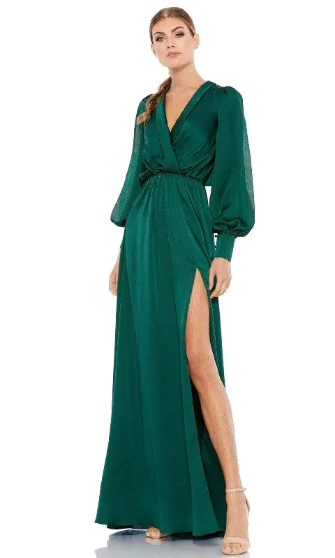 Unbeatable Prices Ieena Duggal - 49146 Split Bishop Sleeve High Slit Dress