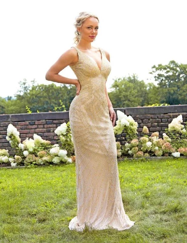 Outfits For Women Primavera Couture - Embellished Plunging V-neck Fitted Dress 3234 - 1 pc Sand In Size 4 Available Outfits For Women Primavera Couture - Embellished Plunging V-neck Fitted Dress 3234 - 1 pc Sand In Size 4 Available