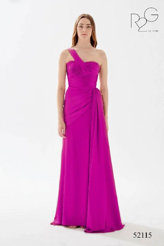 Discount Price Tarik Ediz 52115 - One Shoulder Strap Ruched Dress