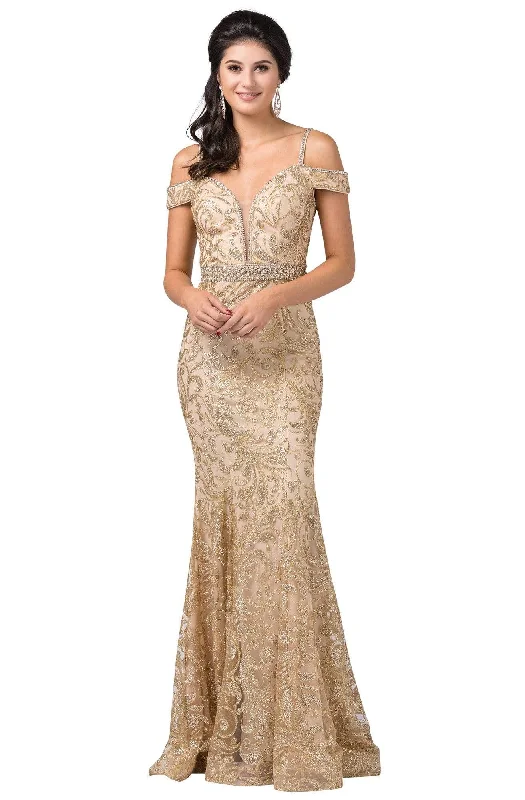 Parisian Effortless Chic Style Dancing Queen - 2772 Embellished Deep Off-Shoulder Trumpet Dress Parisian Effortless Chic Style Dancing Queen - 2772 Embellished Deep Off-Shoulder Trumpet Dress