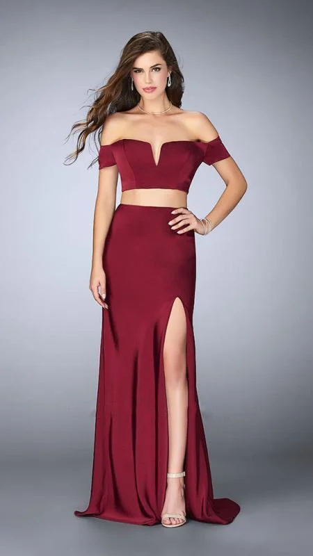 Limited-Time Offers On Elegant And Casual Styles La Femme - 23963 Charming Off the Shoulder Two-piece Jersey Dress Limited-Time Offers On Elegant And Casual Styles La Femme - 23963 Charming Off the Shoulder Two-piece Jersey Dress