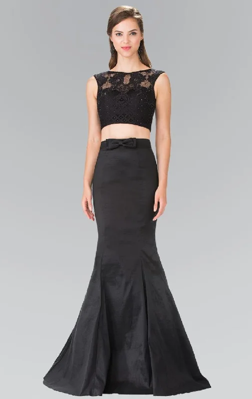 Women's Evening Attire Elizabeth K - GL2354 Embellished Bateau Neck Lace Mermaid Dress