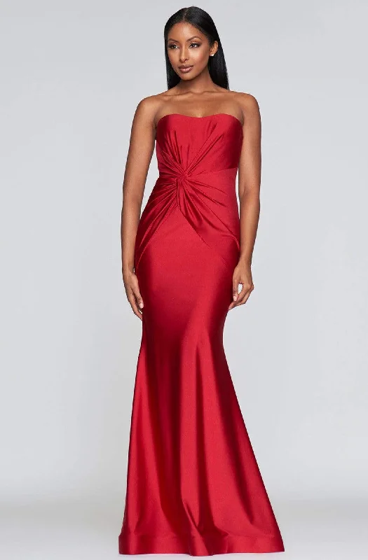 Elegant Style Faviana - Long Stretch Charmeuse Dress S10381 - 1 pc Ruby In Size 2 Available Elegant Style Faviana - Long Stretch Charmeuse Dress S10381 - 1 pc Ruby In Size 2 Available