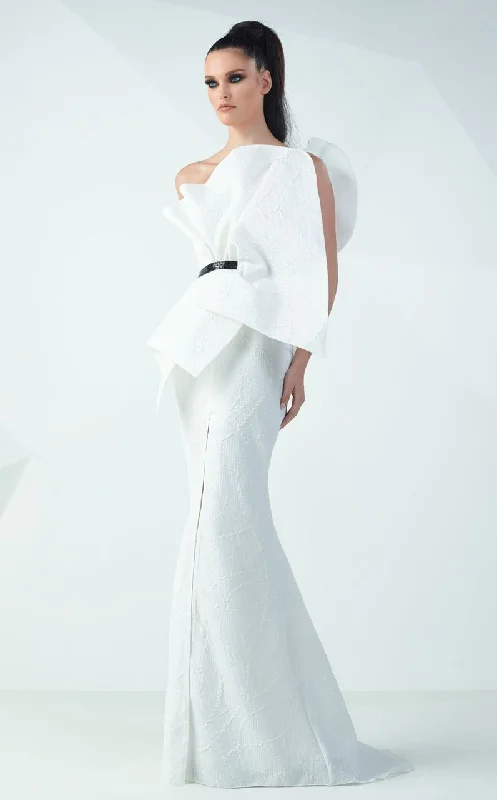 Unbeatable Prices MNM Couture - Asymmetric Neck Trumpet Dress G0715