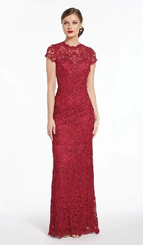 Pastel Styles Alyce Paris - 27289 Cap Sleeved Allover Lace Dress with Cutout Back - 1 pc Wine In Size 6 Available Pastel Styles Alyce Paris - 27289 Cap Sleeved Allover Lace Dress with Cutout Back - 1 pc Wine In Size 6 Available