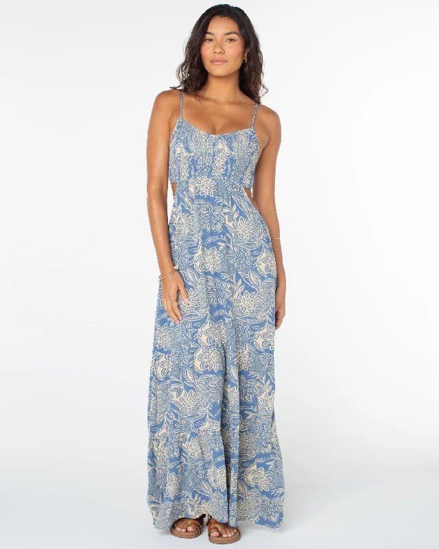 Women's Clothes Online Shopping Hot Tropics Maxi Dress - Infinity Blue Lotus Batik