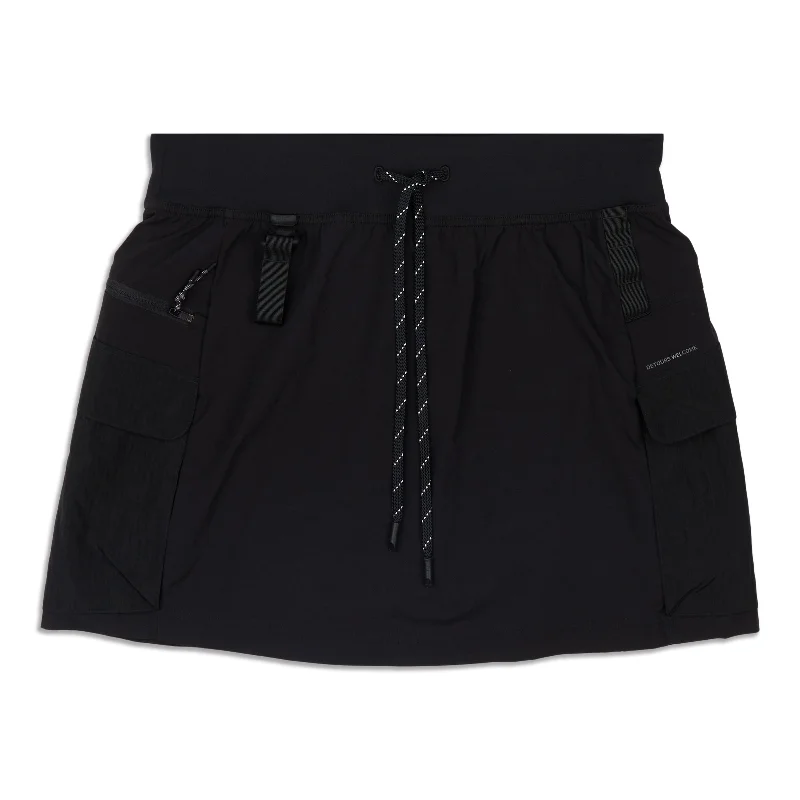 Women's Workout Garments Multi-Pocket Cargo High-Rise Hiking Skirt