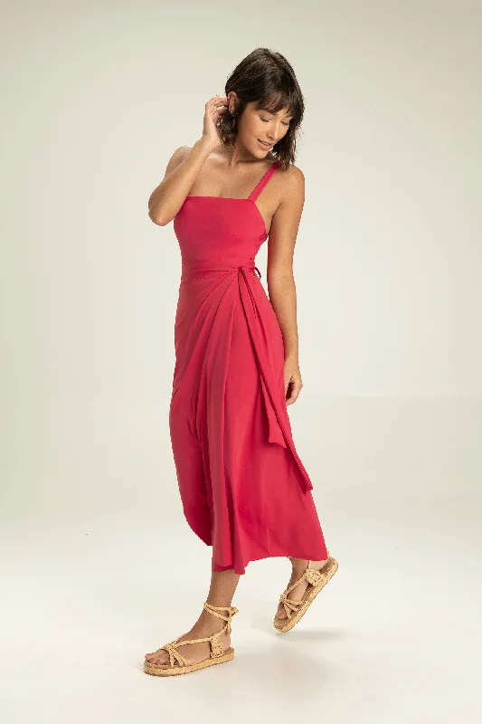Women's Vacation Outfit Wide Midi Skirt