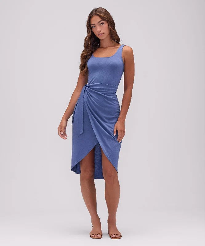 Preppy Style Women's Merino Tie Dress