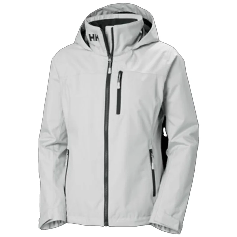 Comfortable Women's Outfits Helly Hansen Women's Grey Fog Crew Hooded Midlayer Jacket 2.0 Comfortable Women's Outfits Helly Hansen Women's Grey Fog Crew Hooded Midlayer Jacket 2.0