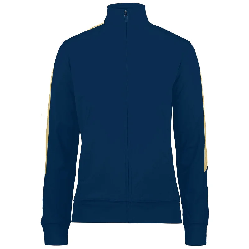 Online Boutiques Clothing Augusta Women's Navy/Vegas Gold Medalist Jacket 2.0