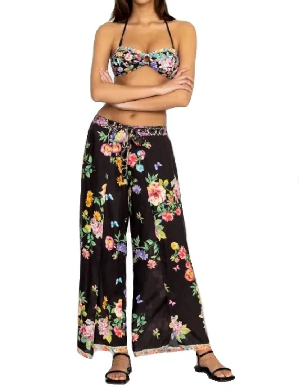 Weekend Sale Butterfly Wrap Pant In Black Multi
