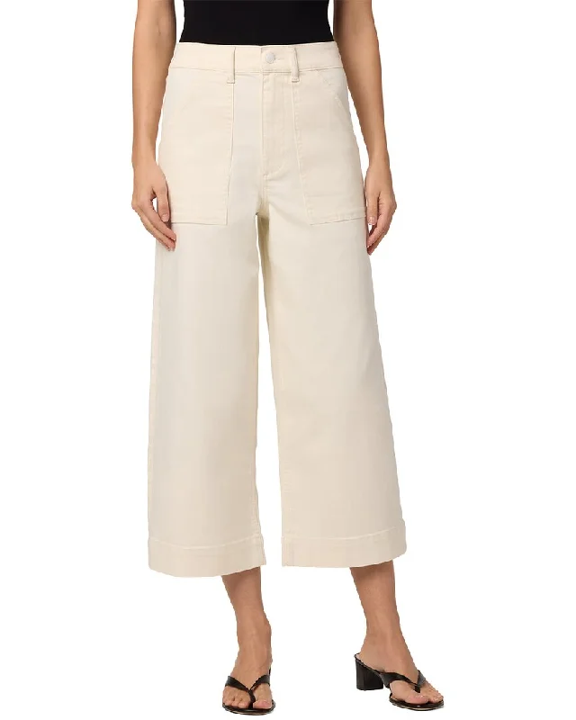 Relaxed Style JOE'S Jeans Cream Wide Leg Ankle Jean