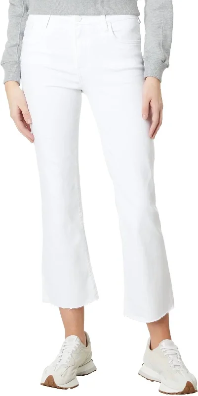 Fashionable Women's Outfit Kelsey High Rise Ankle Flare Jeans In Optic White
