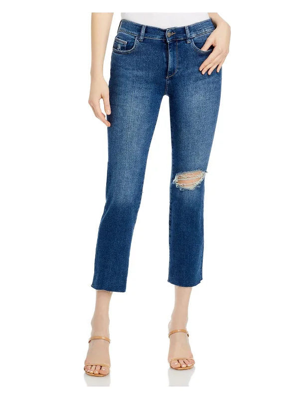 Women's Clothing for Every Season and Trend Mara Womens Denim Raw Hem Straight Leg Jeans