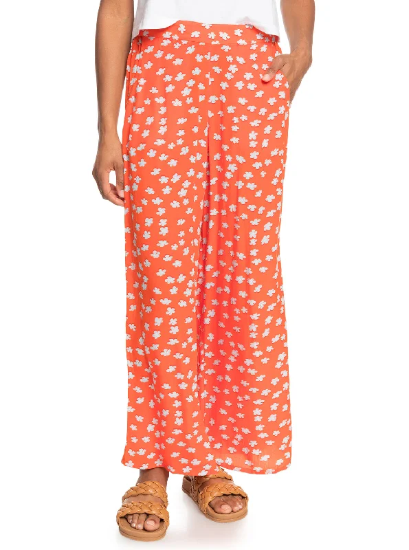Women's Night-Out Outfit Midnight New Avenue Wide Leg Trousers - Tiger Lily Flower Rain