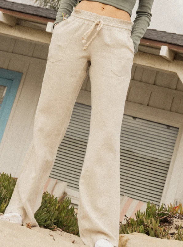 Women's Wedding Apparel Oceanside Flared Pants - Stone