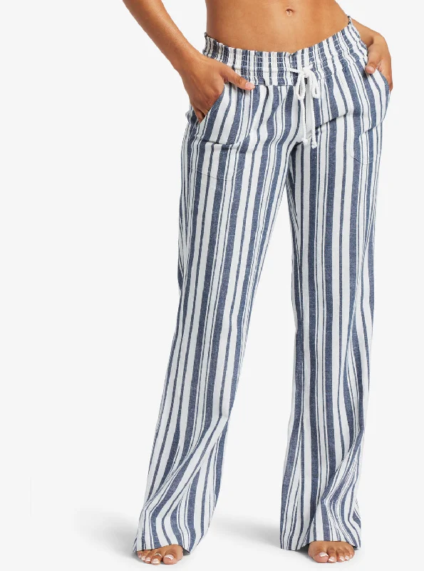 Must-Have Styles Oceanside Flared Pants - Mood Indigo Paradise Stripe