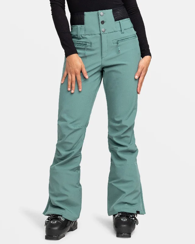 Plus-Size Women's Garments Rising High Snow Pants - Sea Pine