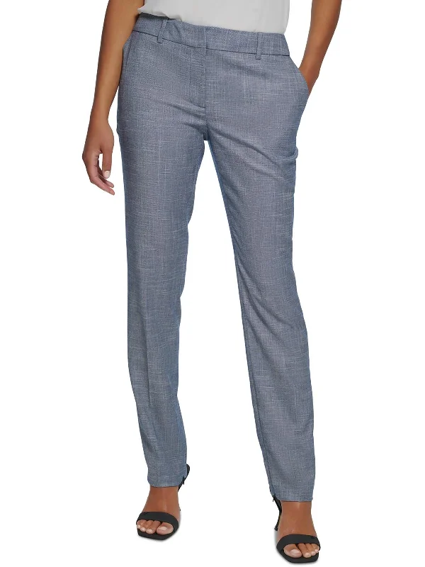 Clothing Woman Womens High Rise Ankle Straight Leg Pants