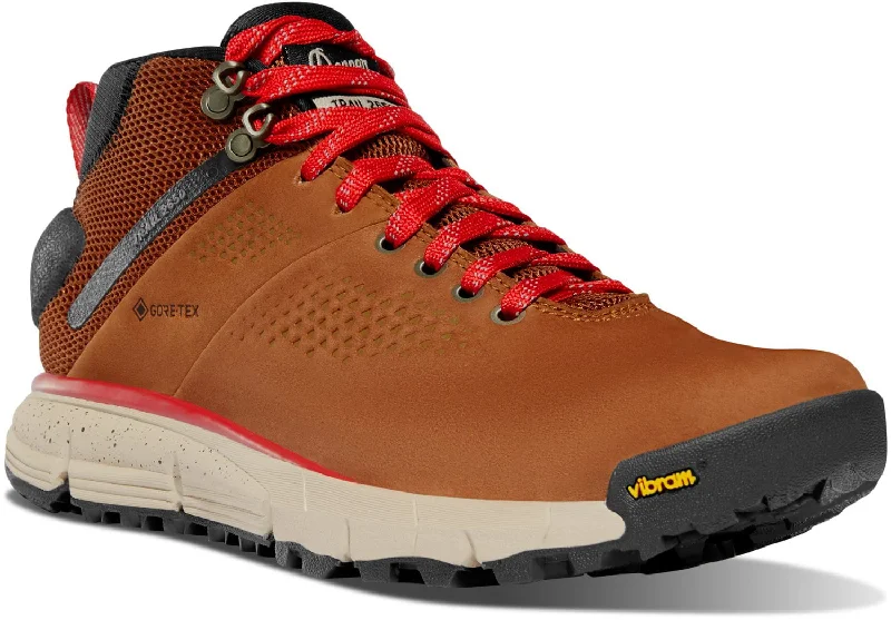 Danner Womens Trail 2650 Mid 4in GTX Brown/Red Suede Hiking Boots