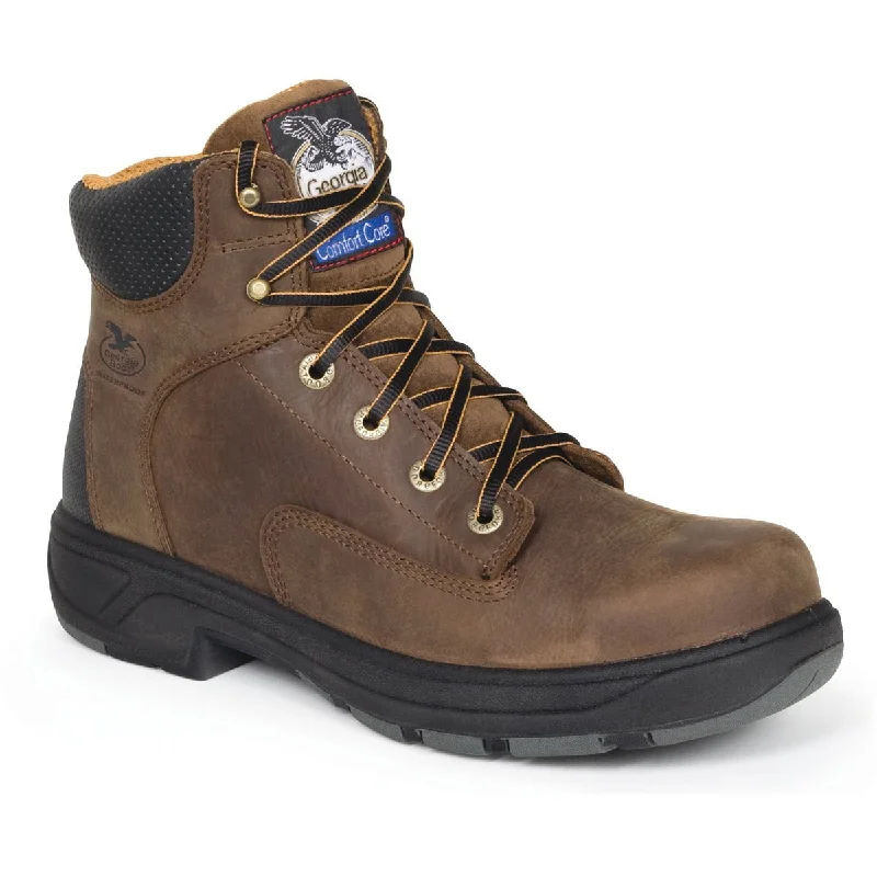 Georgia FlxPoint Mens Brown Leather Waterproof Comfort Work Boots