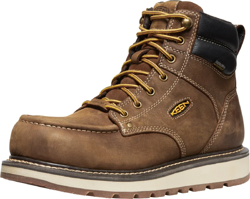 Keen Utility Mens Cincinnati 6in WP Belgian/Sandshell Leather Work Boots