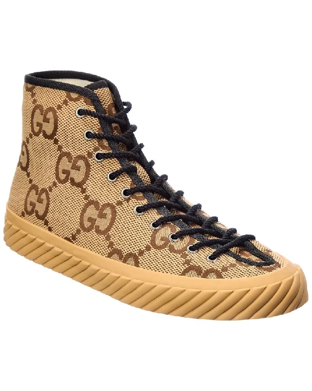 Gucci Jumbo GG Canvas High-Top Sneaker