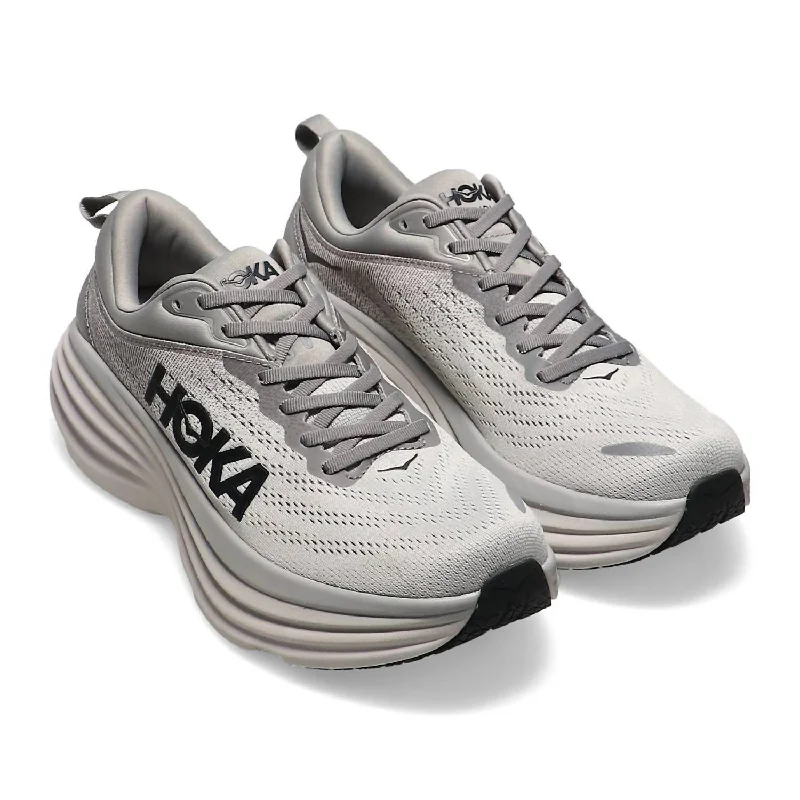 Men's Bondi 8 Running Shoes In Sharkskin/harbor Mist