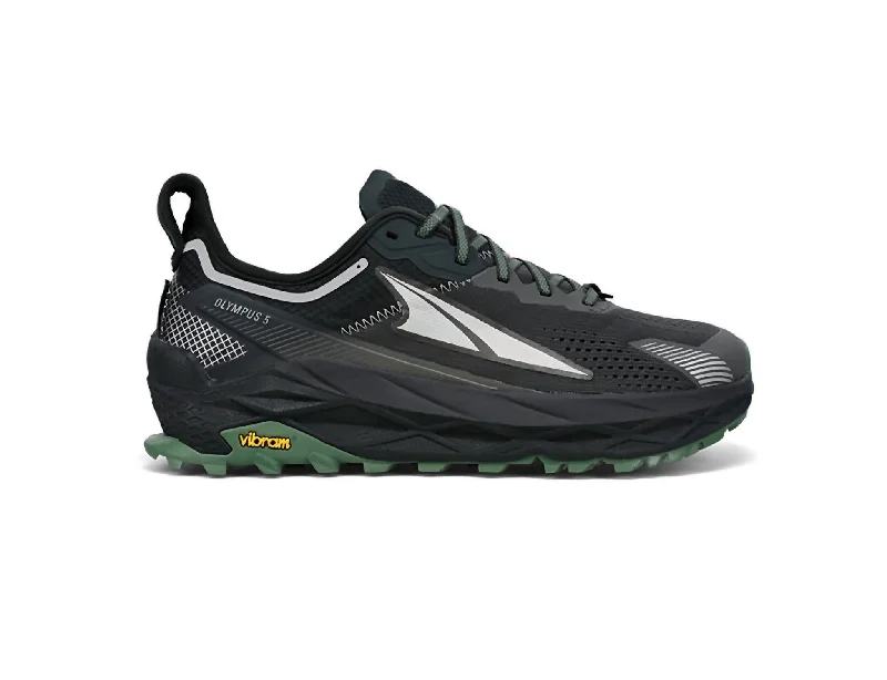 Men's Olympus 5 Trail Runner Shoes In Black/grey