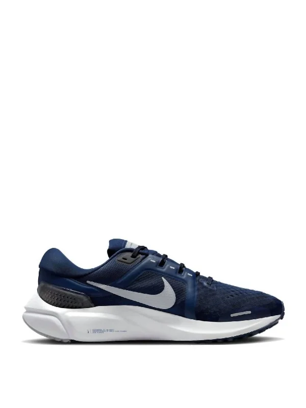 Men's Vomero 16 Running Shoes - D/medium Width In Midnight Navy/wolf Grey